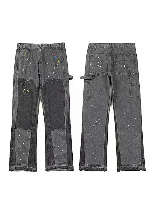 Unbranded Jeans Wide-leg distressed patchwork product detail image 31