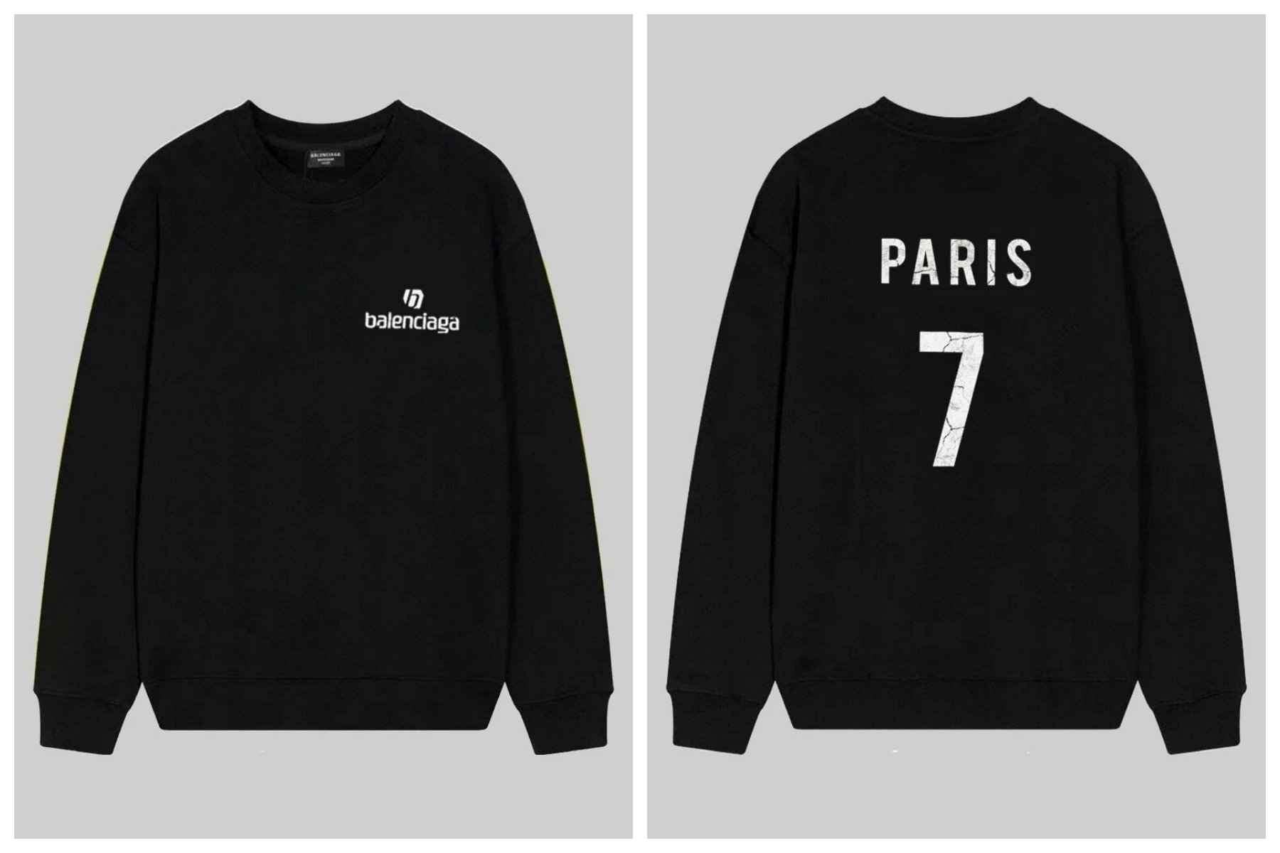 Balenciaga Hoodies & Sweatshirts Crewneck logo-print sweatshirt — 170 black