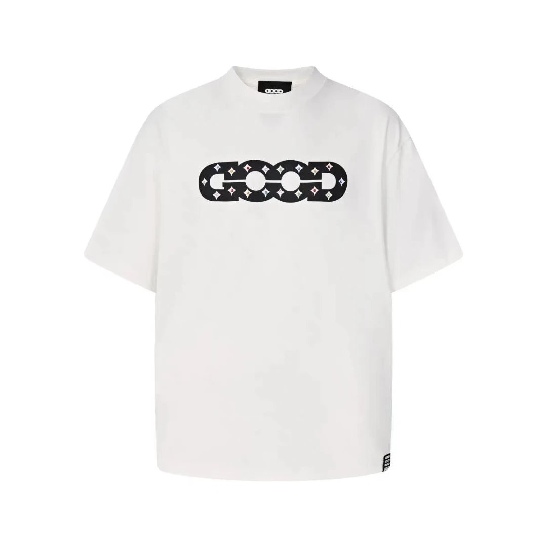 GOODBAI T-Shirts Oversized short-sleeve logo graphic T-shirt — 04 White