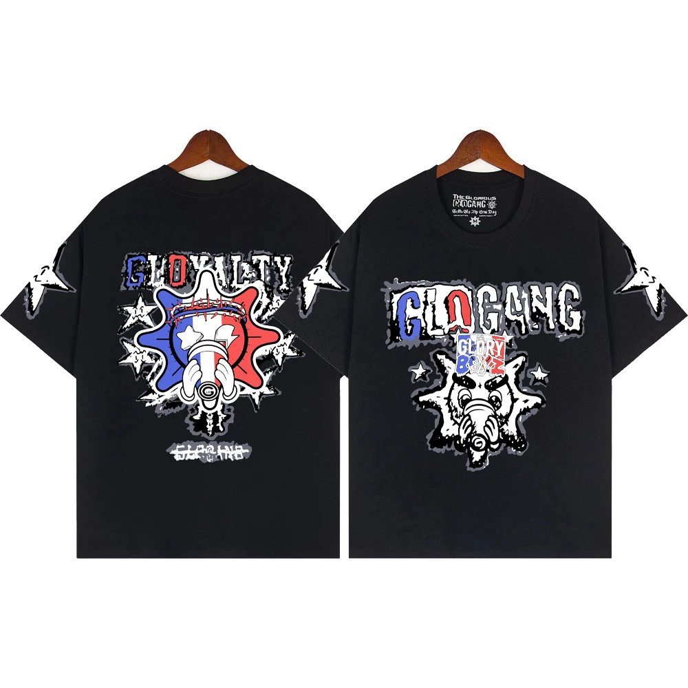 Glo Gang T-Shirts Graphic Print Crew Neck T-Shirt — 120 black