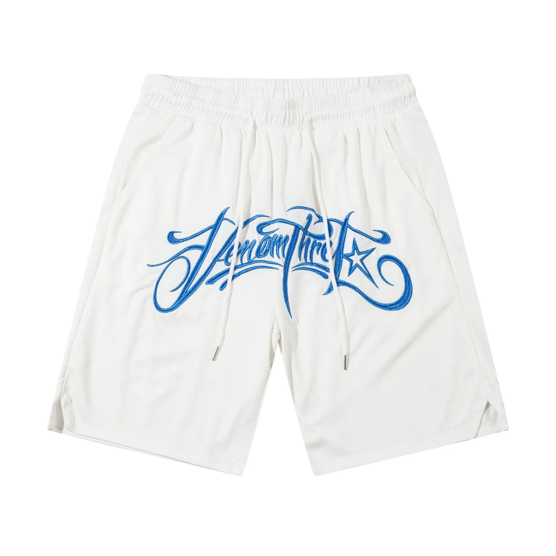 Unbranded Shorts Drawstring Mesh with Embroidered Graphic Lettering image 3