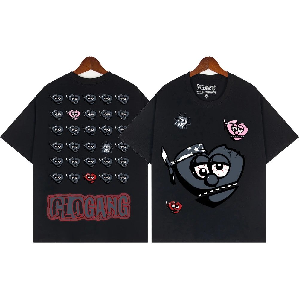 Glo Gang T-Shirts Graphic Print Crew Neck T-Shirt — 111 black