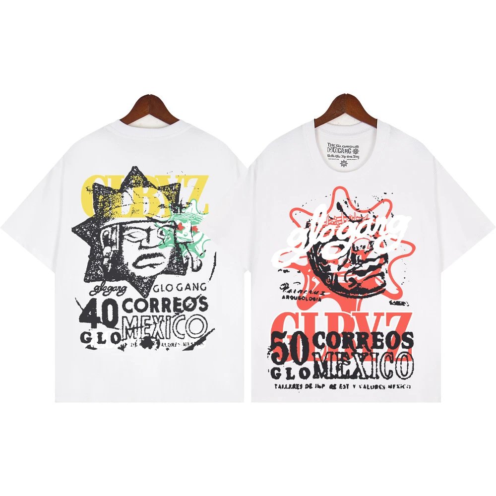 Glo Gang T-Shirts Graphic Print Crew Neck T-Shirt — 103 white