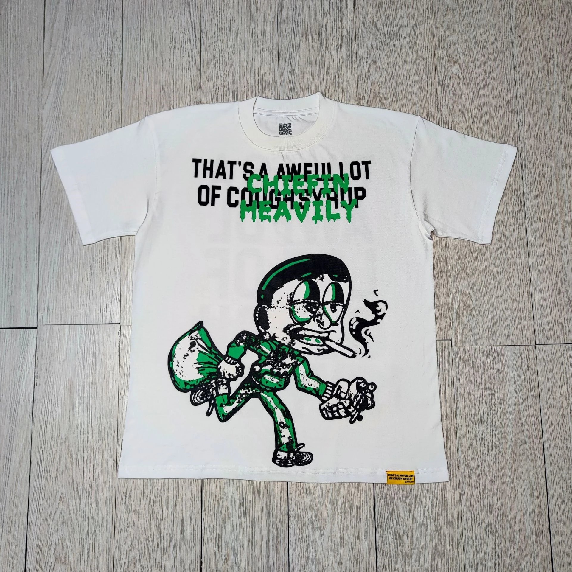 Cough Syrup T-Shirts Graphic Print — 04 White Short-Sleeve
