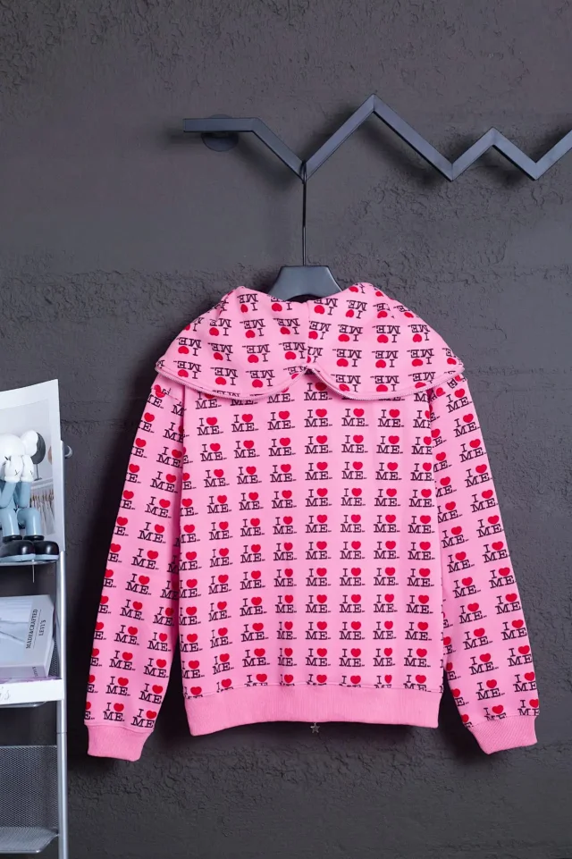 Ashley Williams Hoodies & Sweatshirts Zip-Up Hoodie with I Heart Me Print product detail image 11