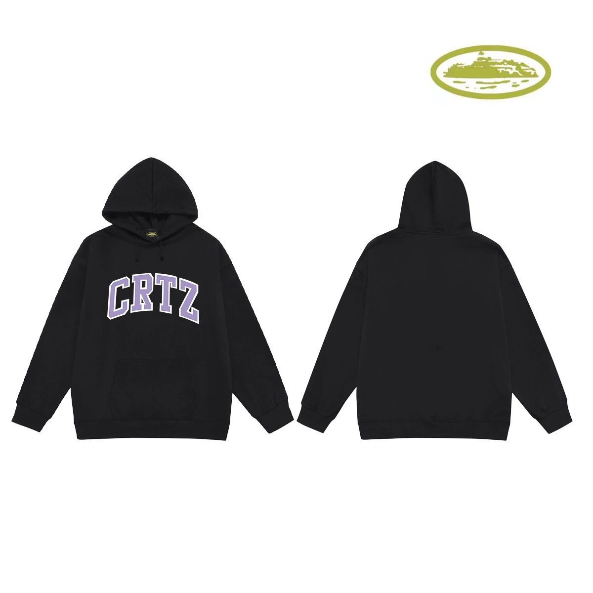 Corteiz Hoodies & Sweatshirts Classic Series printed pullover hoodie — C 2017 Black (terry))