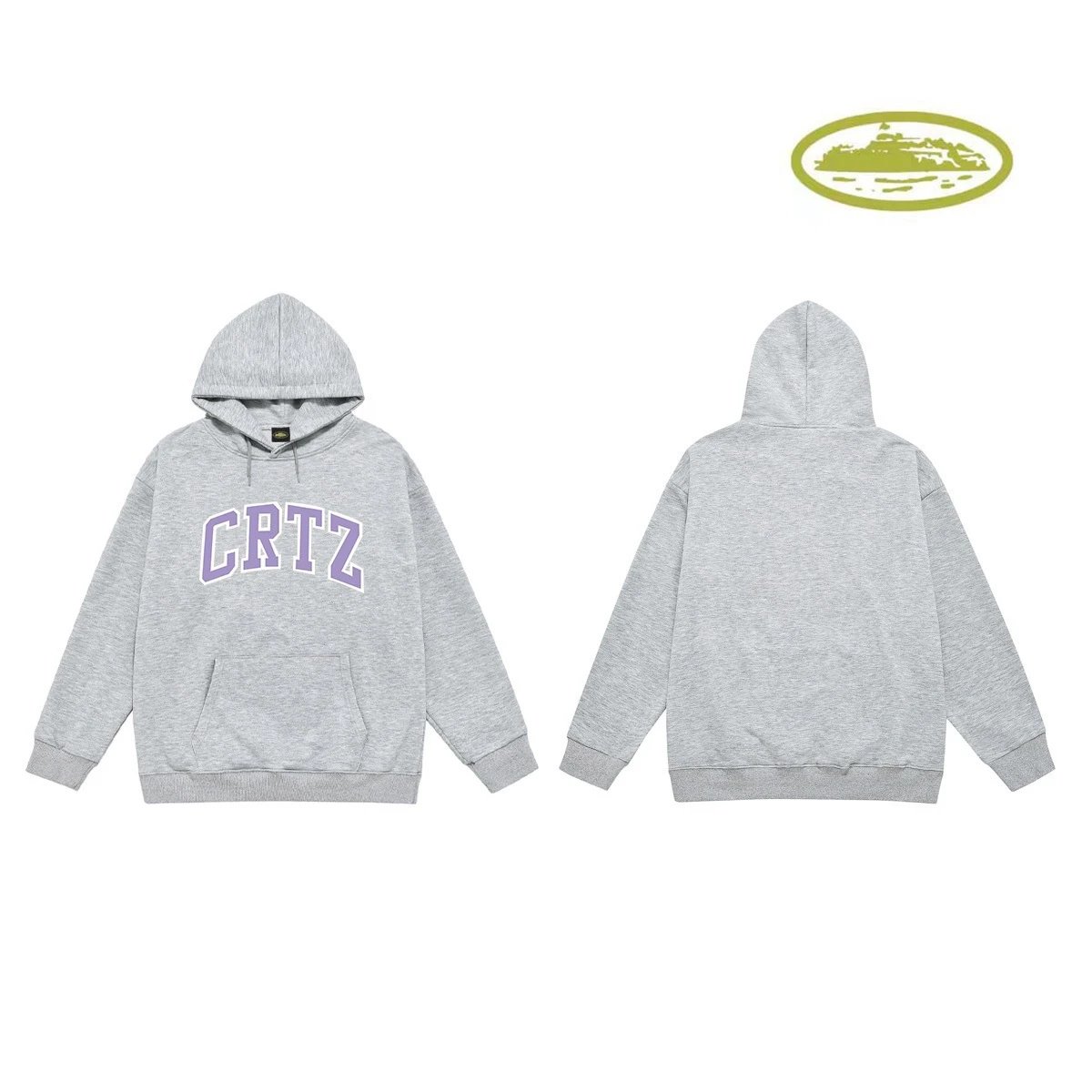 Corteiz Hoodies & Sweatshirts Classic Series printed pullover hoodie — C 2017 Gray (terry cloth))