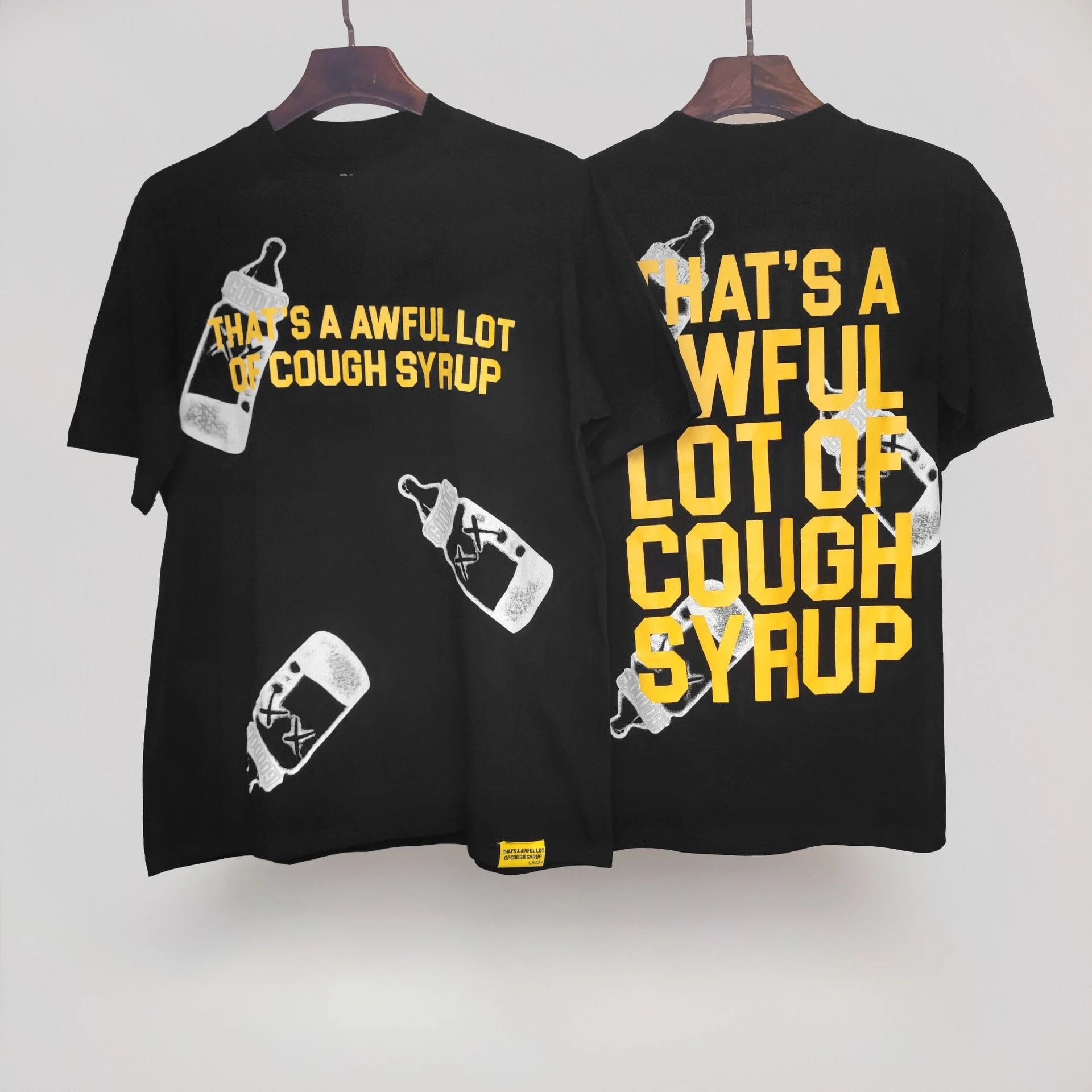 Cough Syrup T-Shirts Graphic Print — 16 Black Short Sleeve