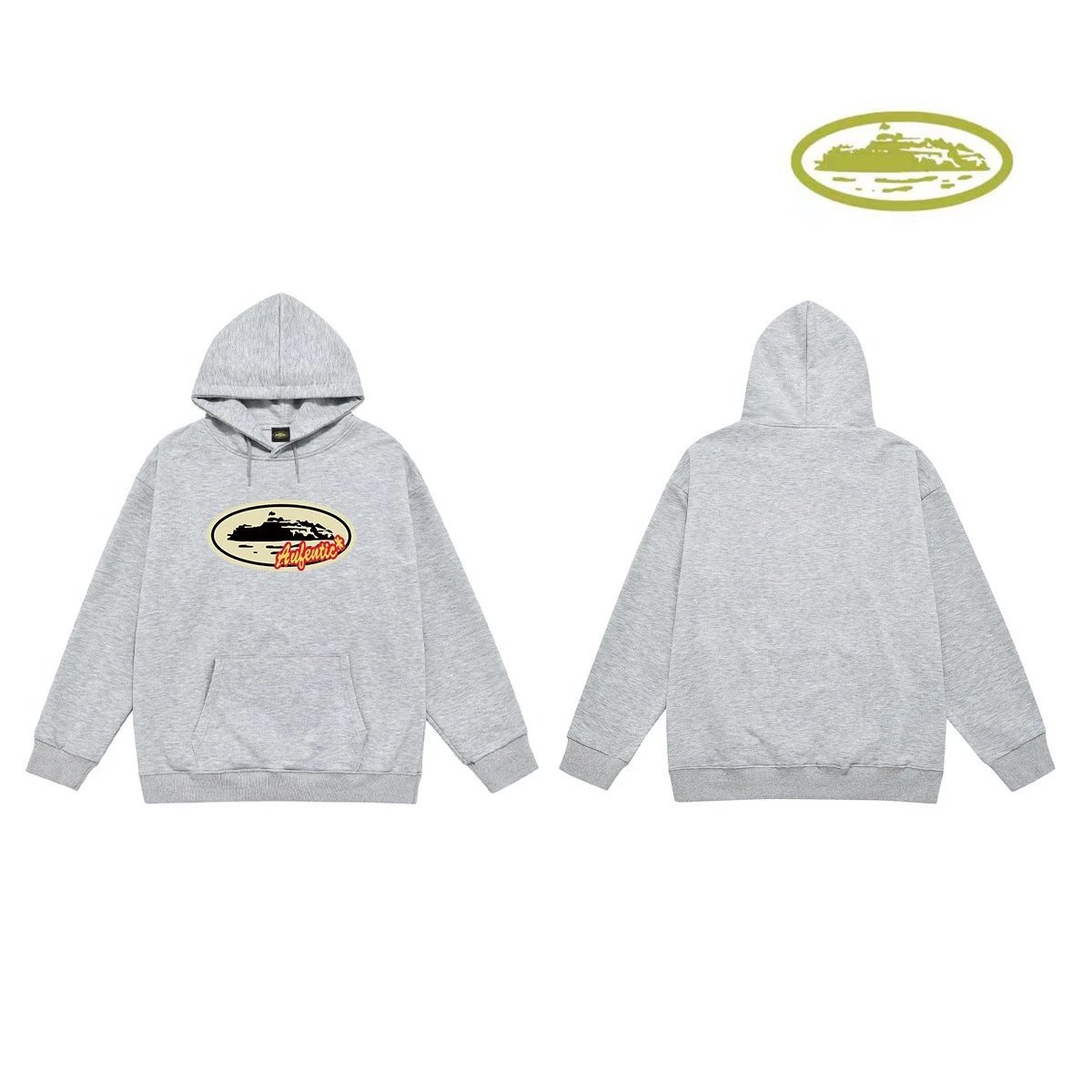 Corteiz Hoodies & Sweatshirts Classic Series printed pullover hoodie — C 2020 Gray (terry cloth))