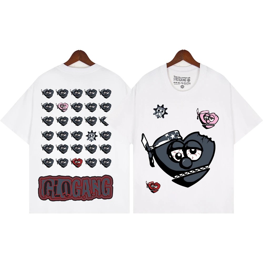Glo Gang T-Shirts Graphic Print Crew Neck T-Shirt — 111 white