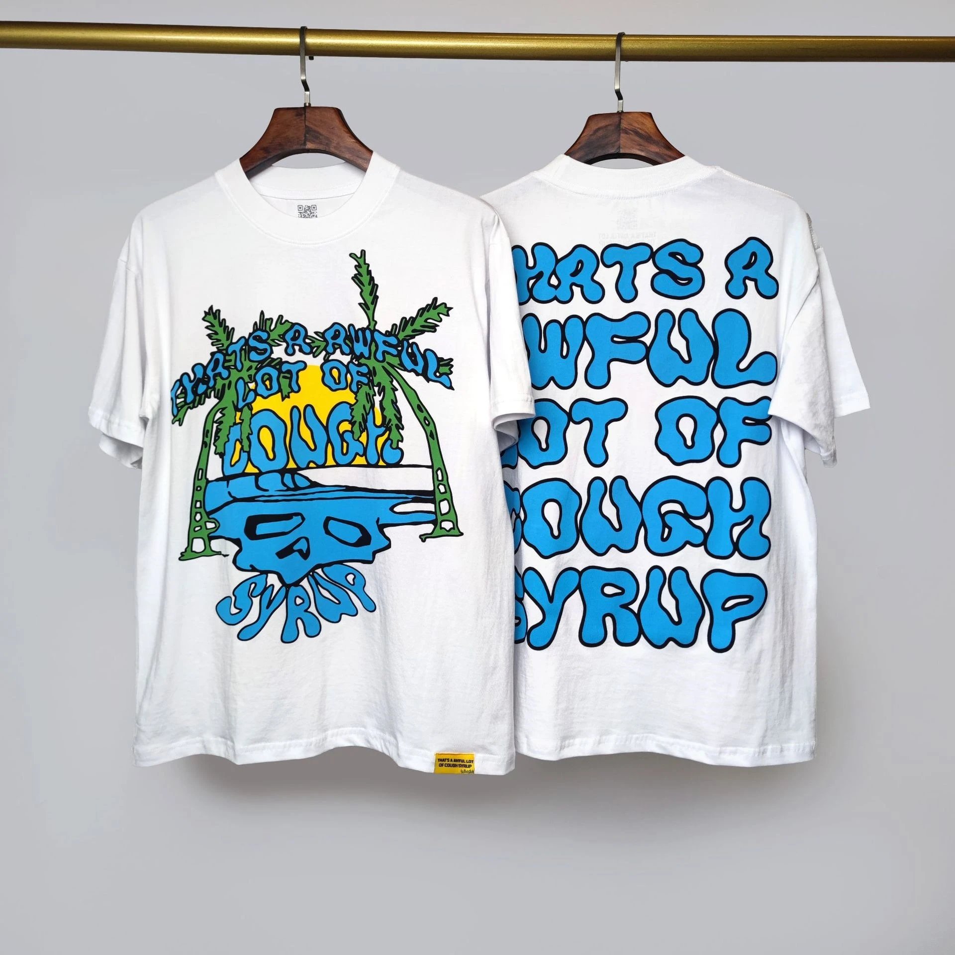 Cough Syrup T-Shirts Graphic Print — 36 white short sleeve