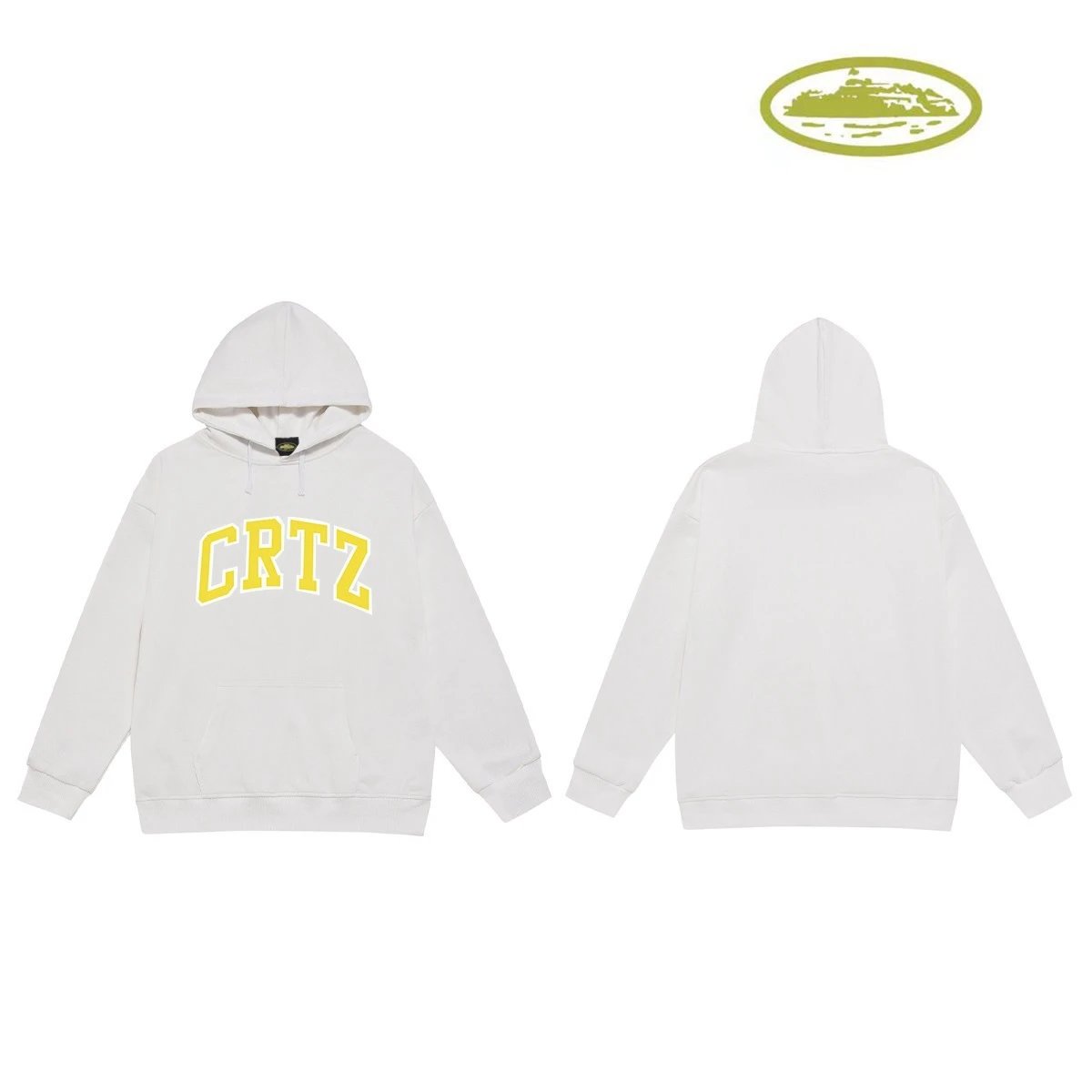 Corteiz Hoodies & Sweatshirts Classic Series printed pullover hoodie — C 2015 White (terry)