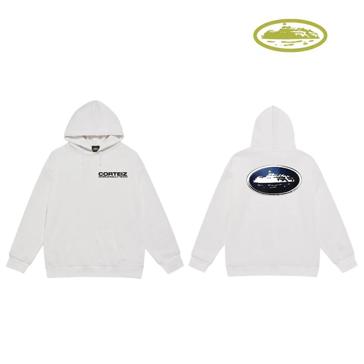 Corteiz Hoodies & Sweatshirts Classic Series printed pullover hoodie — C 2018 White (terry)