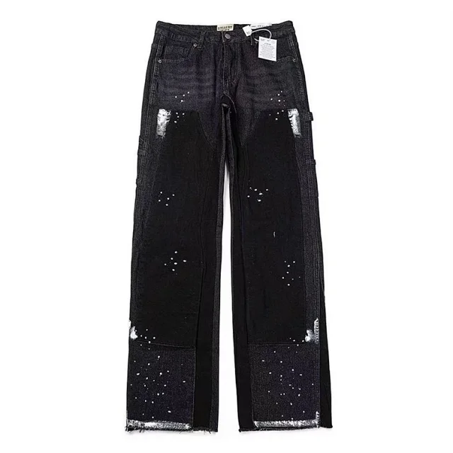 Unbranded Jeans Wide-leg distressed patchwork product detail image 18