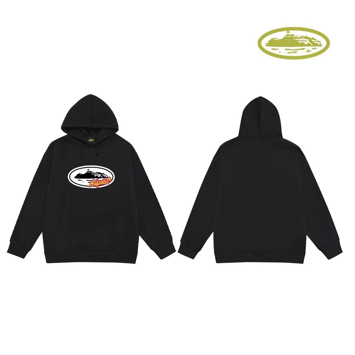 Corteiz Hoodies & Sweatshirts Classic Series printed pullover hoodie — C 2020 Black (terry))