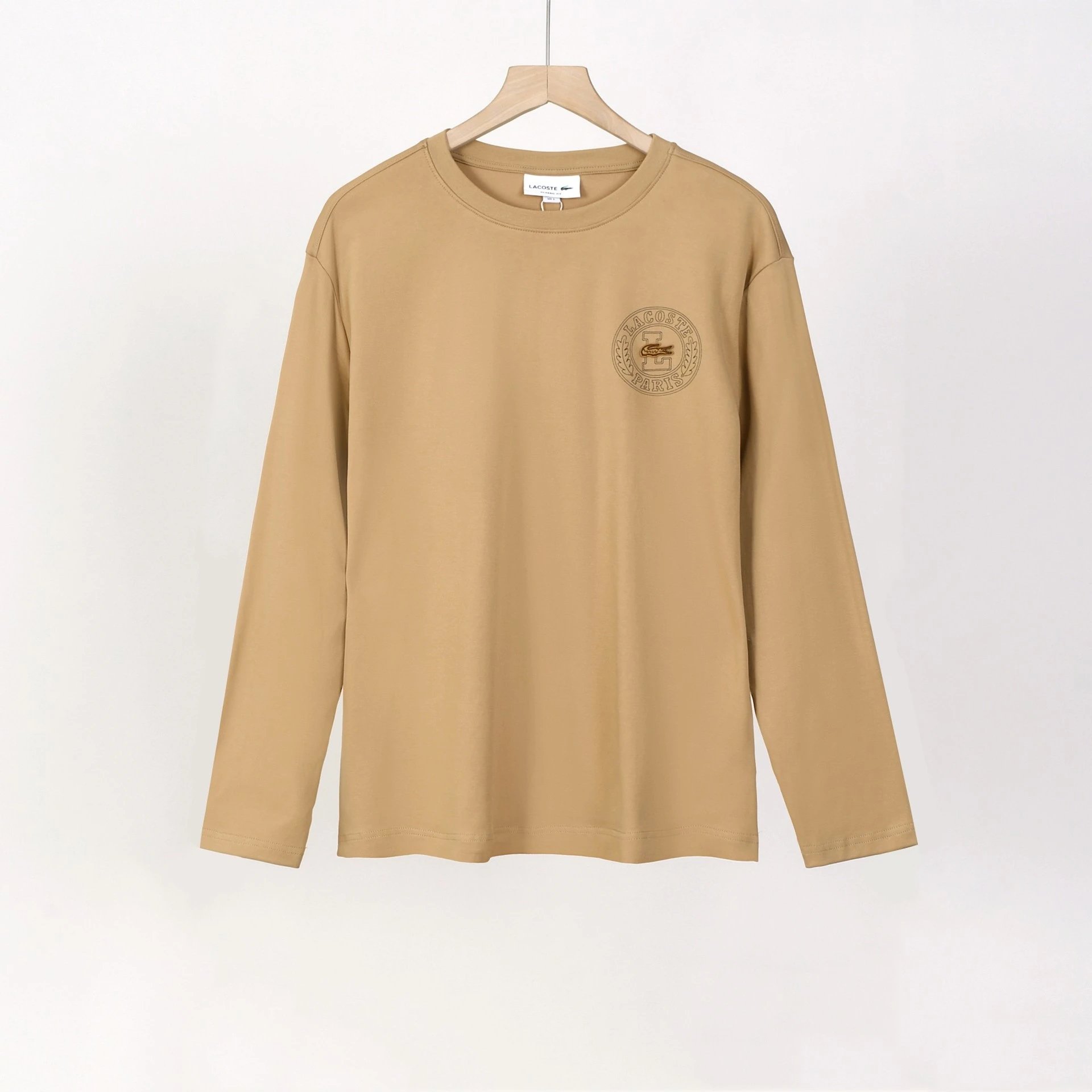 Polo Ralph Lauren T-Shirts Long-Sleeve Crew-Neck Embroidered Logo — 1516 Khaki