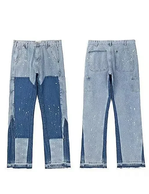 Unbranded Jeans Wide-leg distressed patchwork product detail image 27