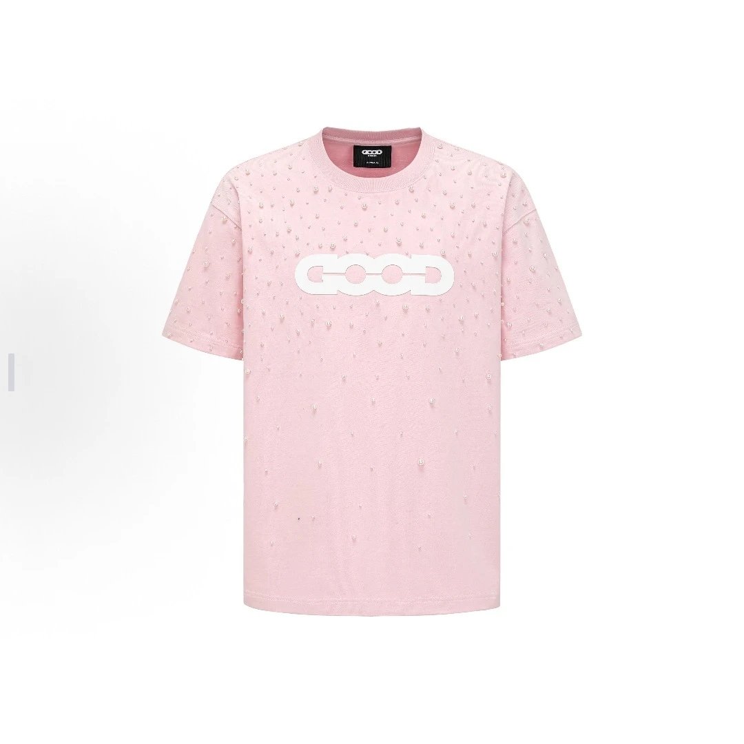 GOODBAI T-Shirts Oversized short-sleeve logo graphic T-shirt — 95 Pink