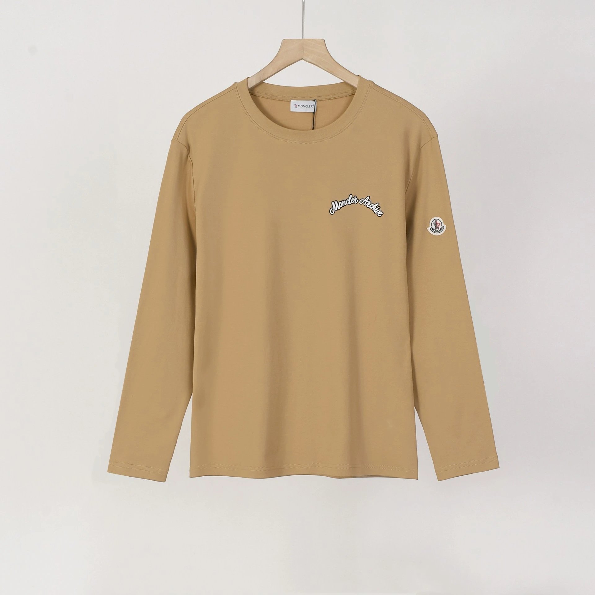Polo Ralph Lauren T-Shirts Long-Sleeve Crew-Neck Embroidered Logo — 1520 Khaki