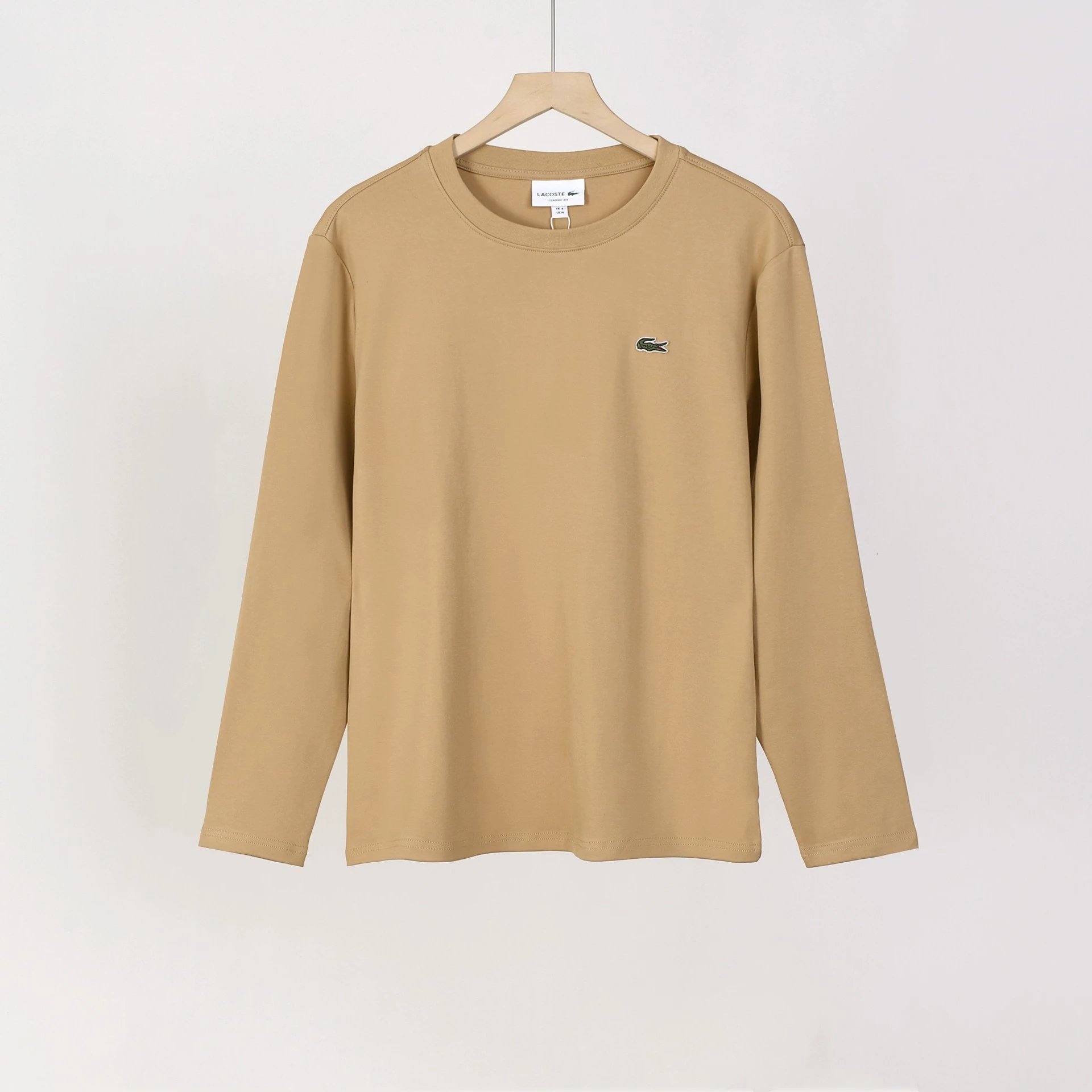 Polo Ralph Lauren T-Shirts Long-Sleeve Crew-Neck Embroidered Logo — 1521 Khaki