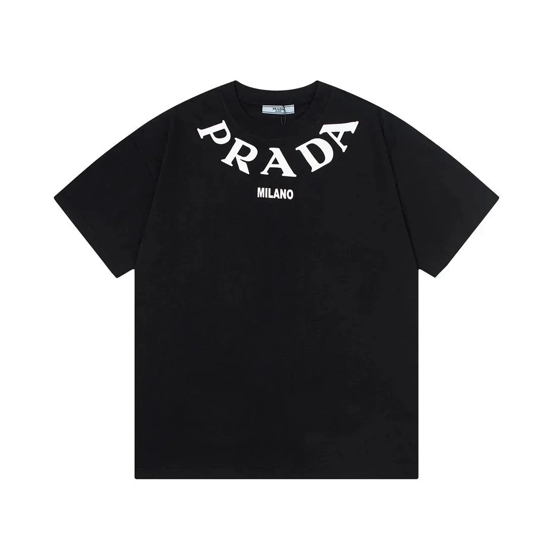 Prada T-Shirts Short-Sleeve Logo T-Shirt image 4