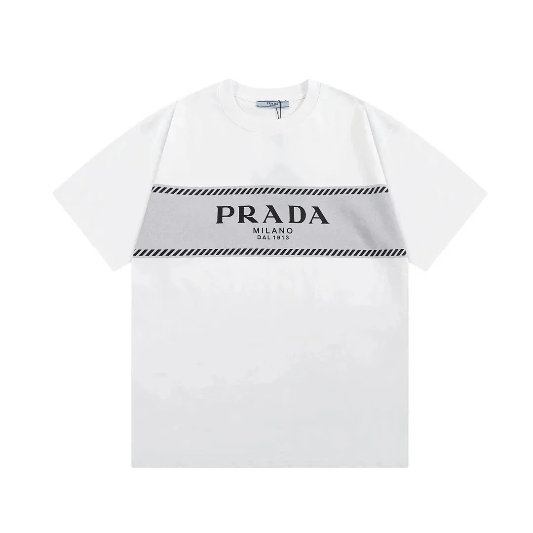 Prada T-Shirts Short-Sleeve Logo T-Shirt — 03