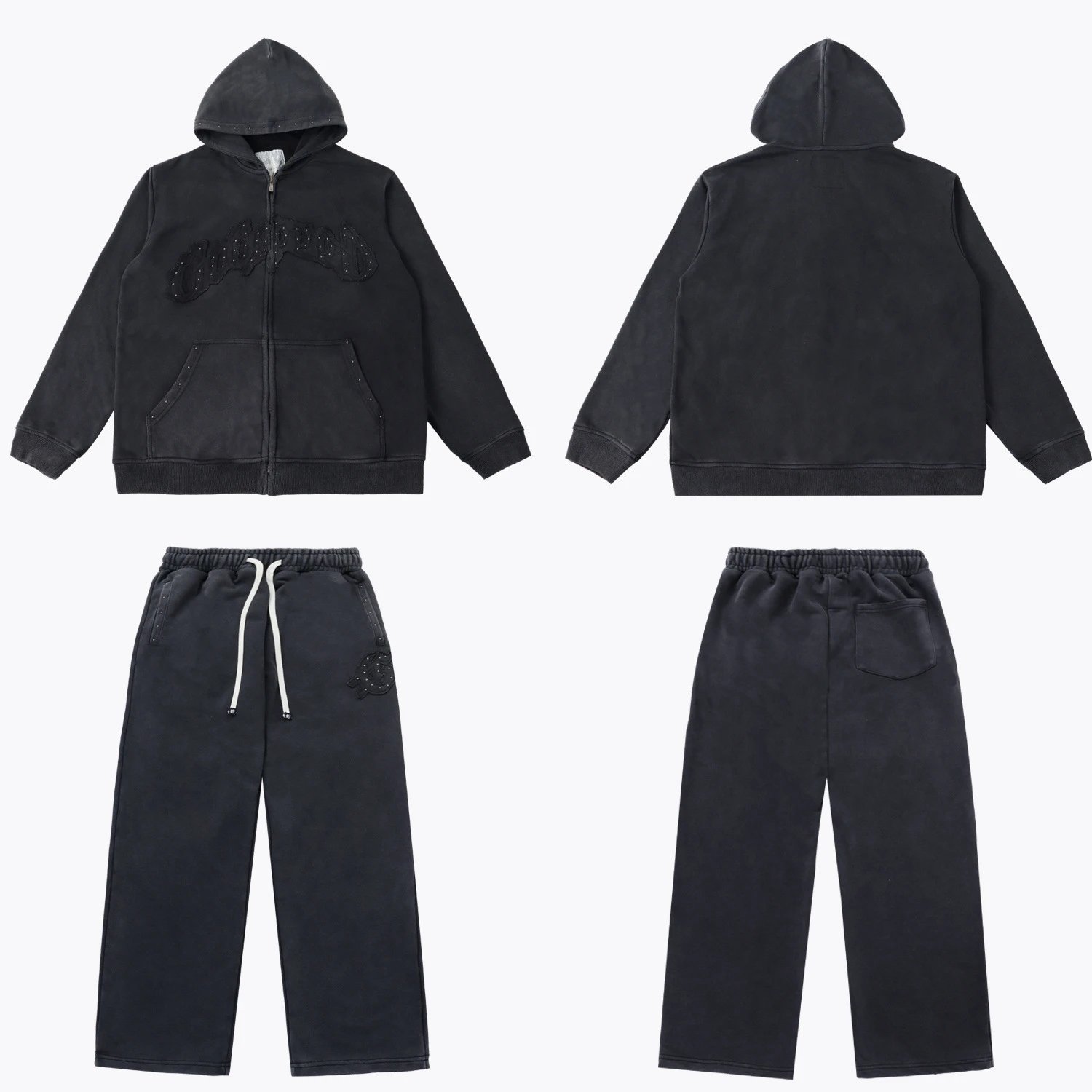 Hellstar Gothic Script Sweatpants Black - 13