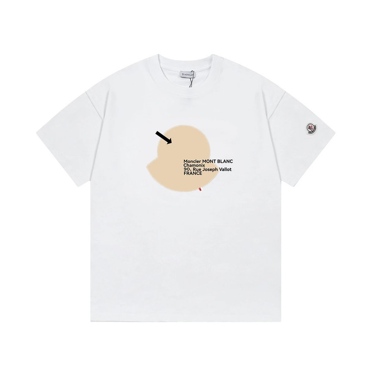 Moncler T-Shirts Short-Sleeve Graphic Print — M 2039 white