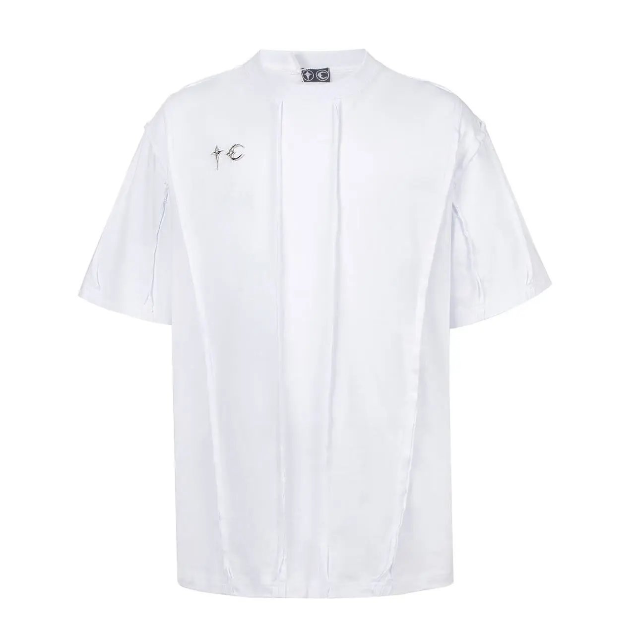 Unbranded T-Shirts Star and crescent moon graphic — white burrs