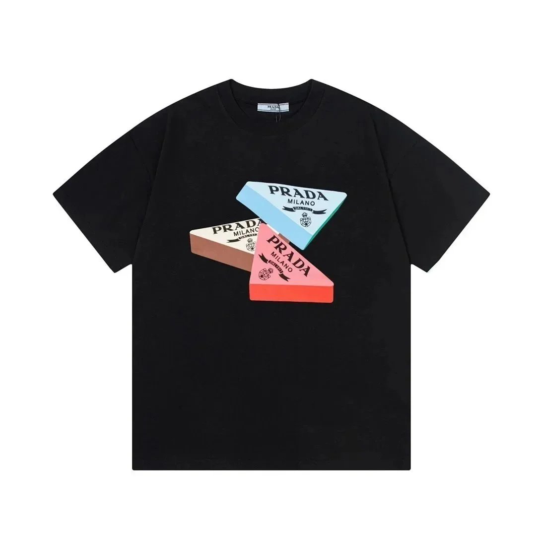 Prada T-Shirts Short-Sleeve Logo T-Shirt — 20