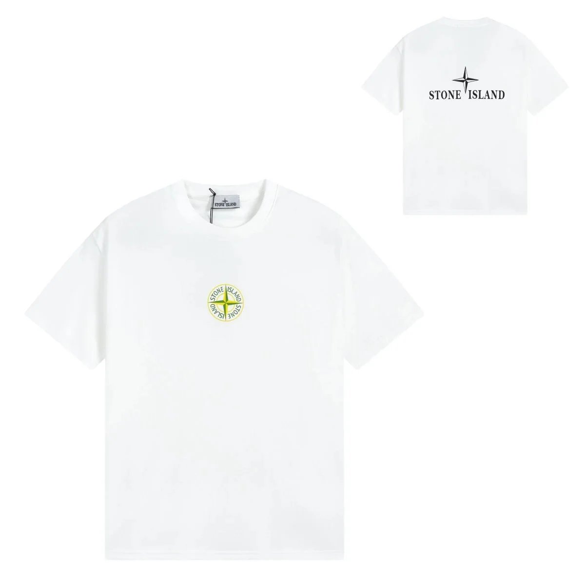 Stone Island T-Shirts Short-Sleeve Graphic Print T-Shirt — G158 White