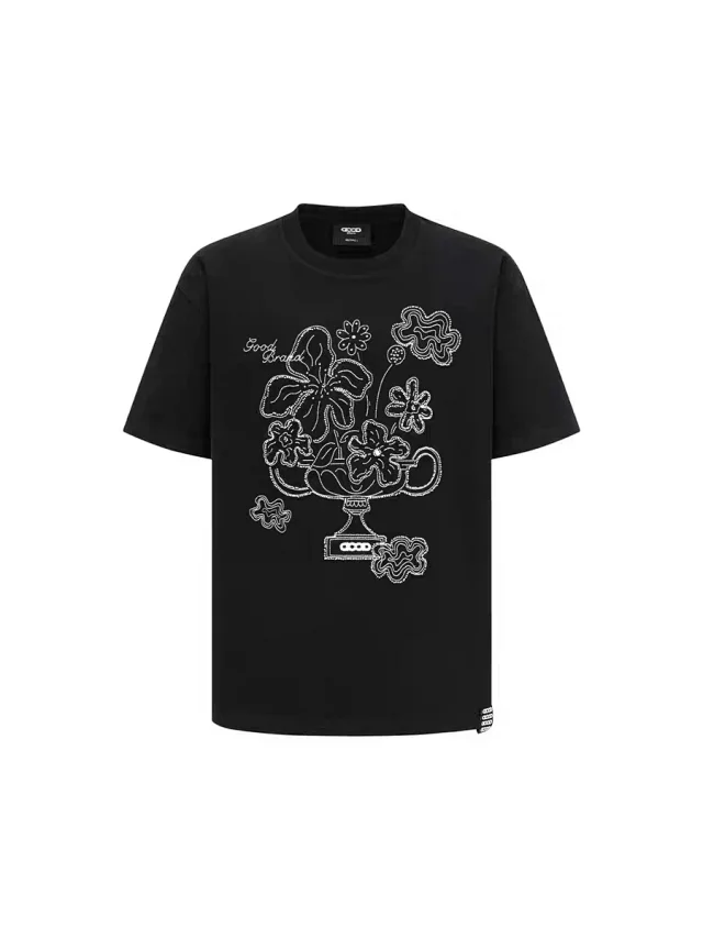 GOODBAI T-Shirts Oversized short-sleeve logo graphic T-shirt product detail image 8