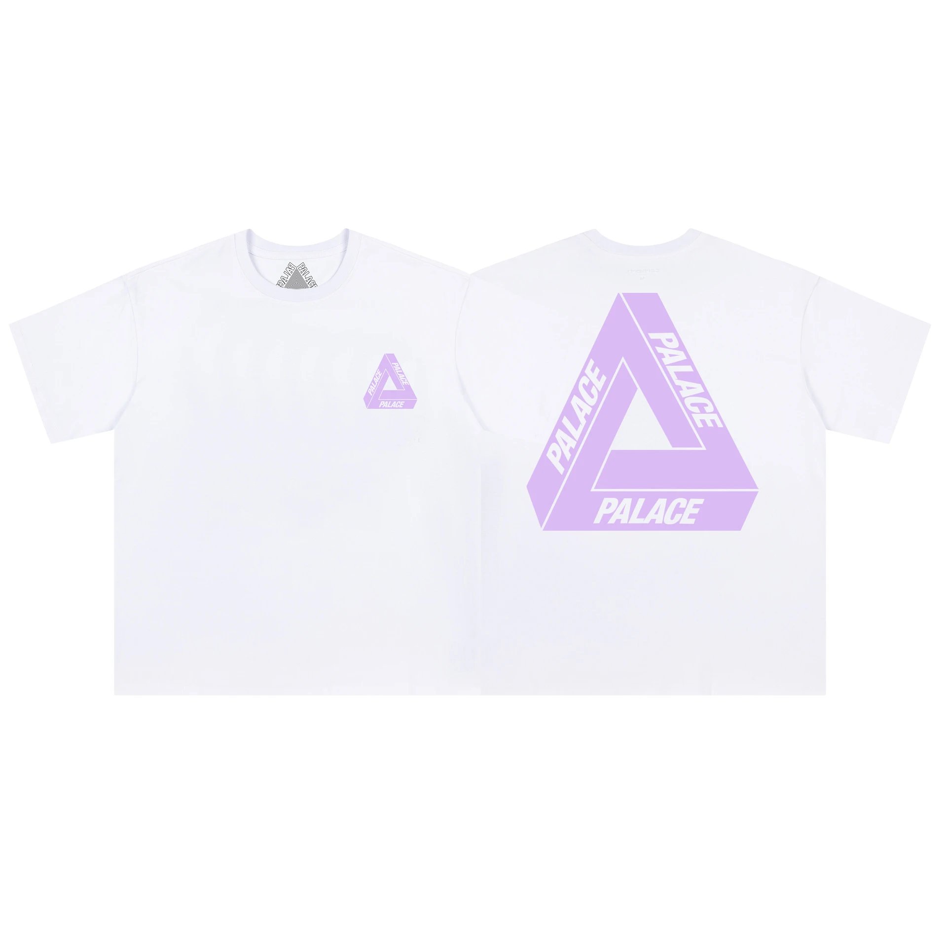 Palace T-Shirts Tri-Ferg Graphic — 03 White Purple