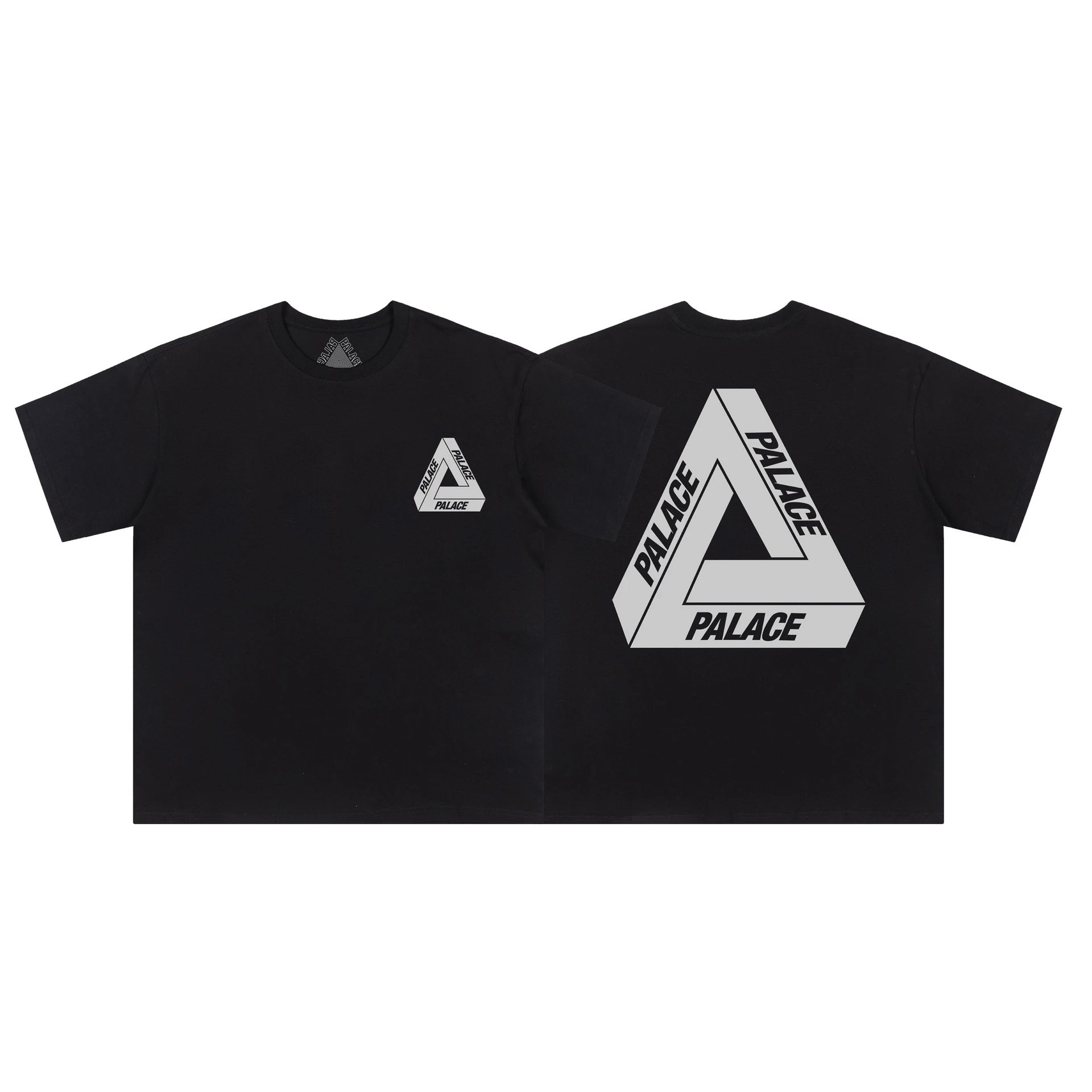 Palace T-Shirts Tri-Ferg Graphic — 03 Black and Gray