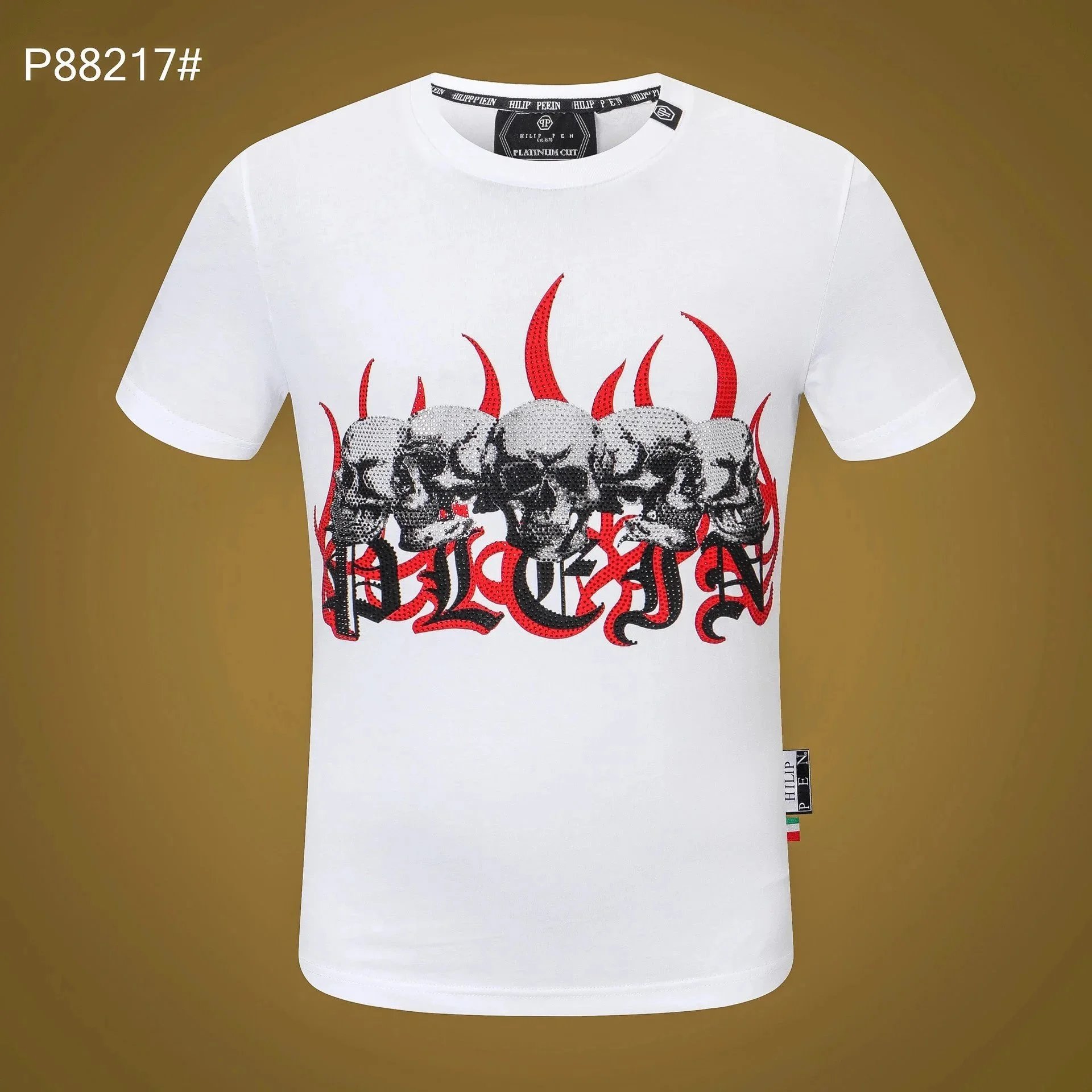 Philipp Plein T-Shirts Graphic Print — 18 White 005