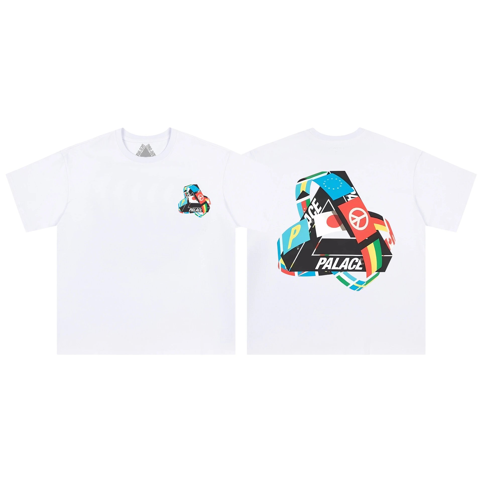 Palace T-Shirts Tri-Ferg Graphic — 07 white