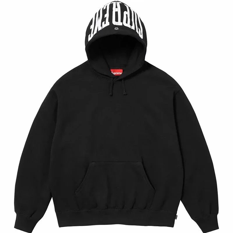 Supreme Hoodies & Sweatshirts Pullover Hoodie with Kangaroo Pocket and Logo Graphics image 2