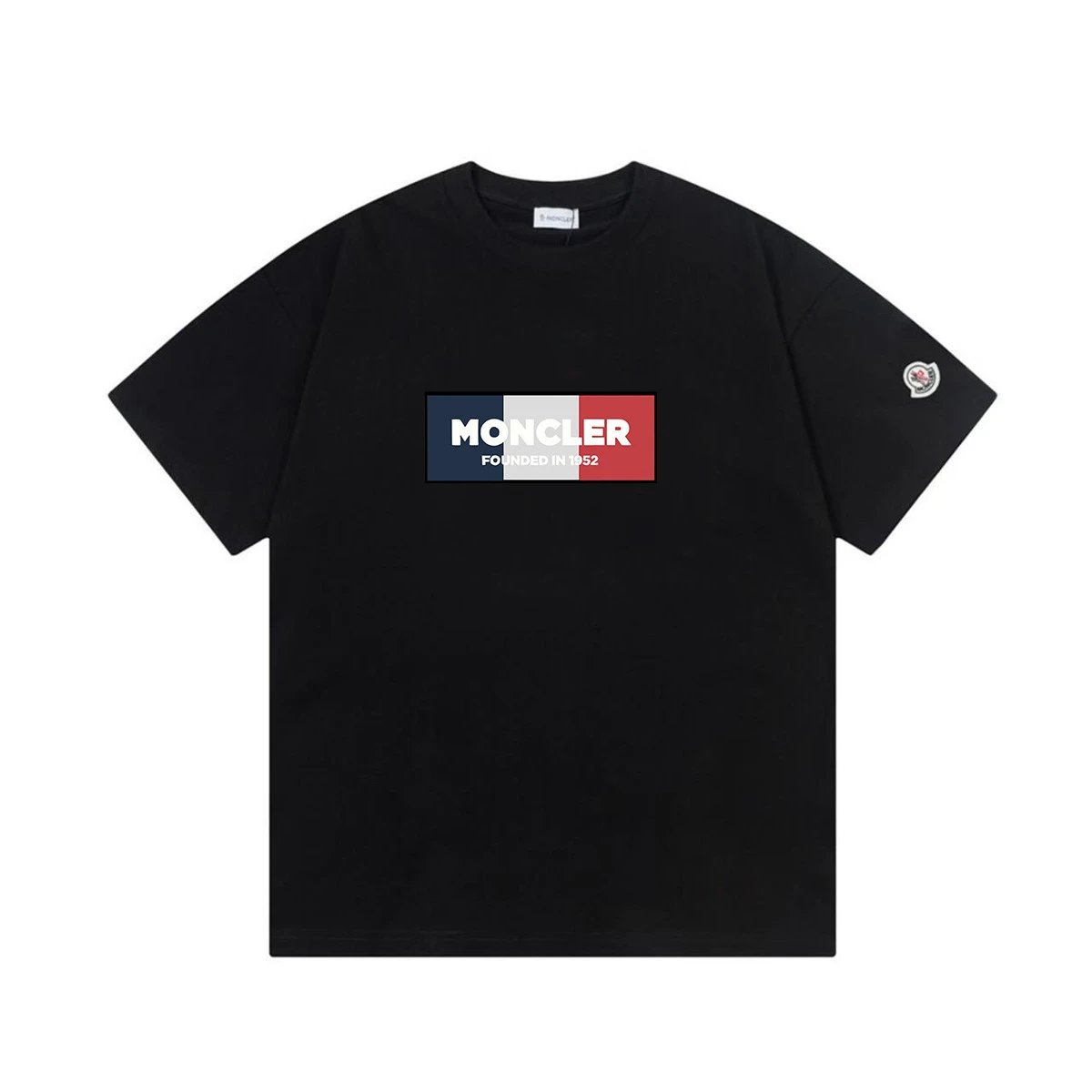 Moncler T-Shirts Short-Sleeve Graphic Print — M 2021 Black