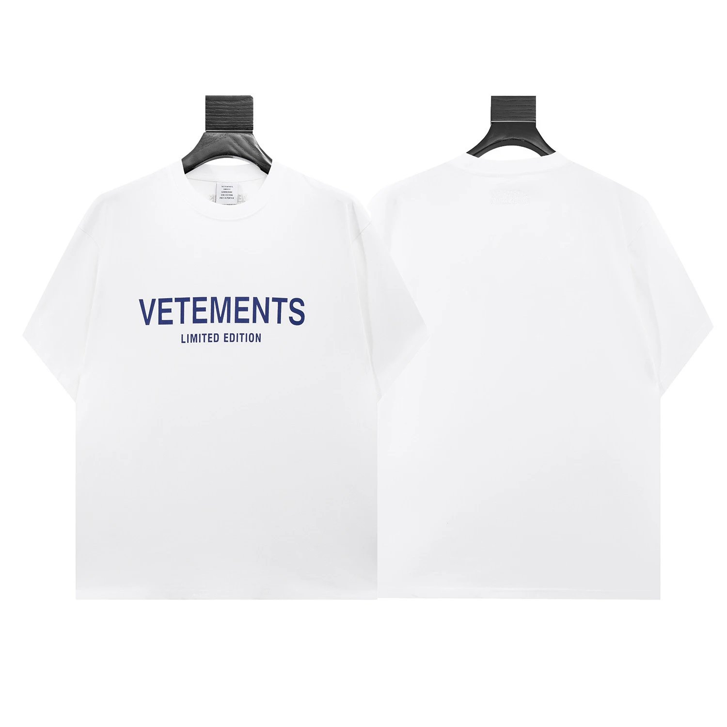 Vetements T-Shirts Graphic Logo Print — 8026 white