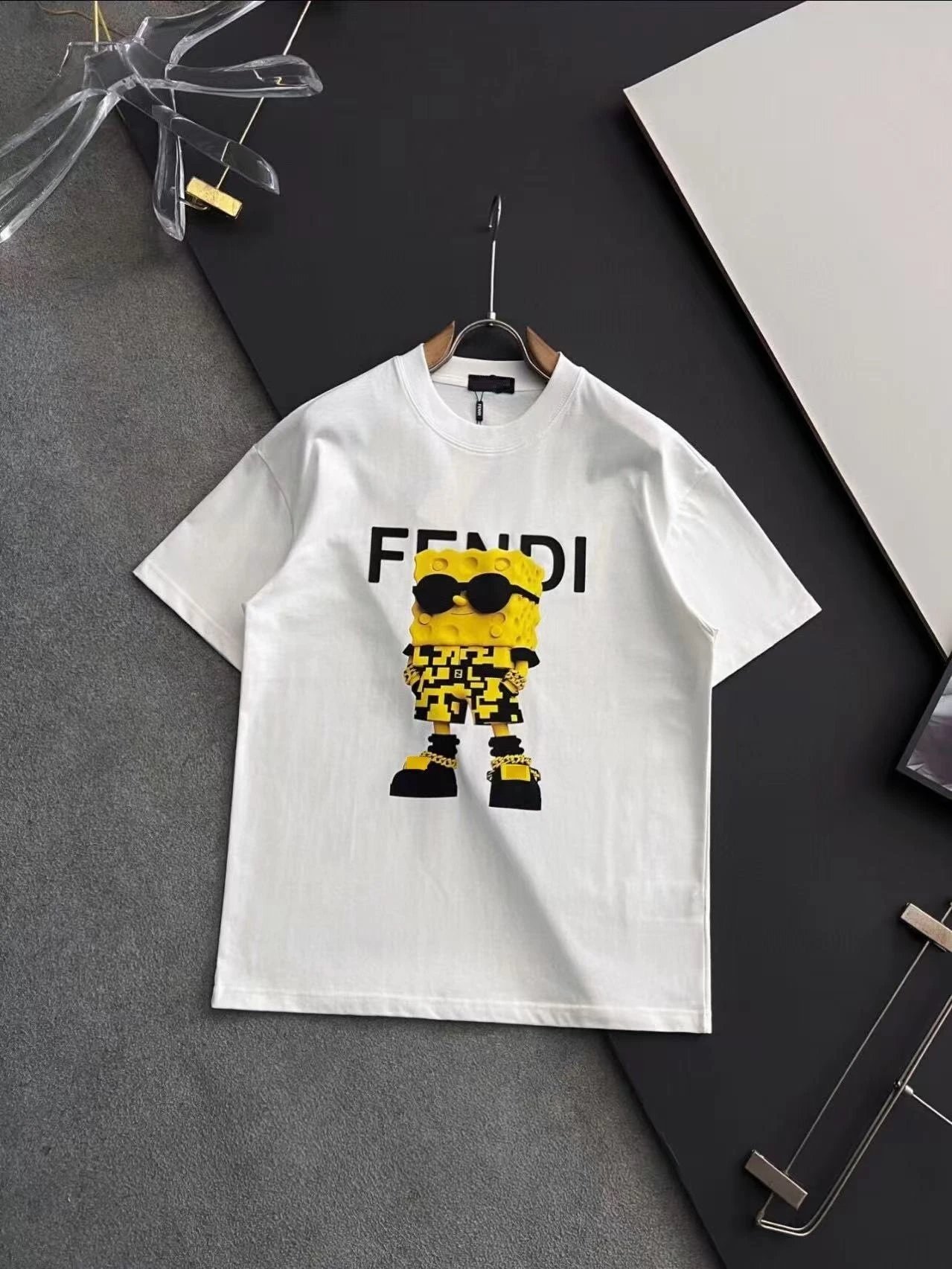 Fendi T-Shirts Monster Eyes Graphic — 10