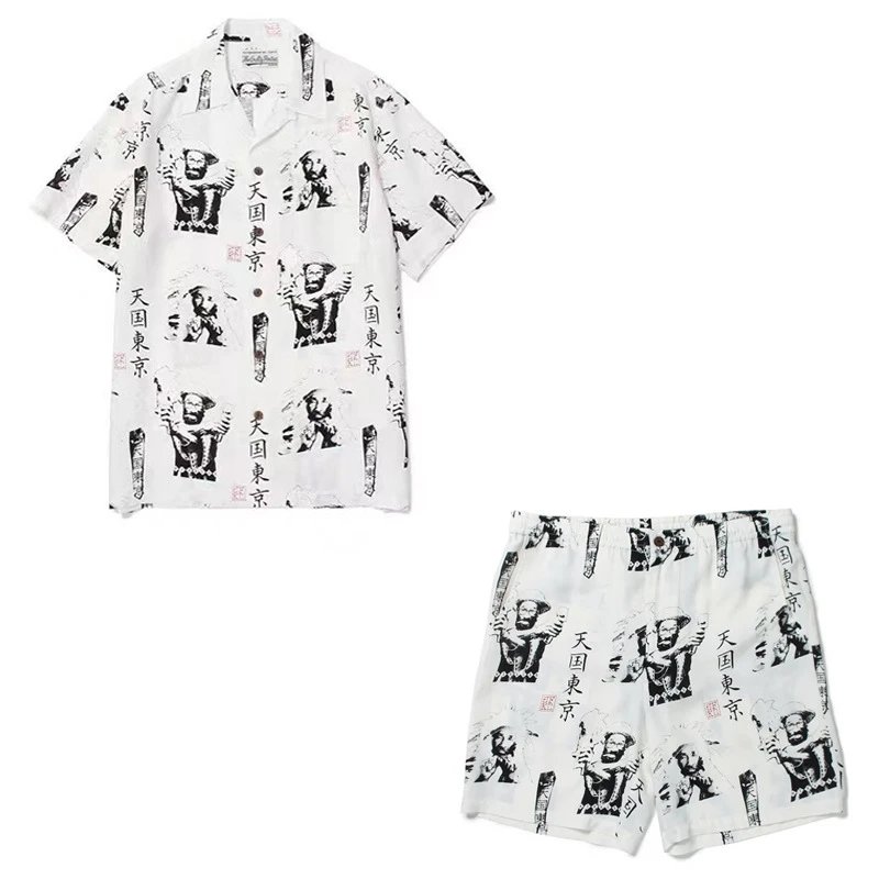 Human Made Tokyo Empire Black Print Shirt and Shorts Set - 19