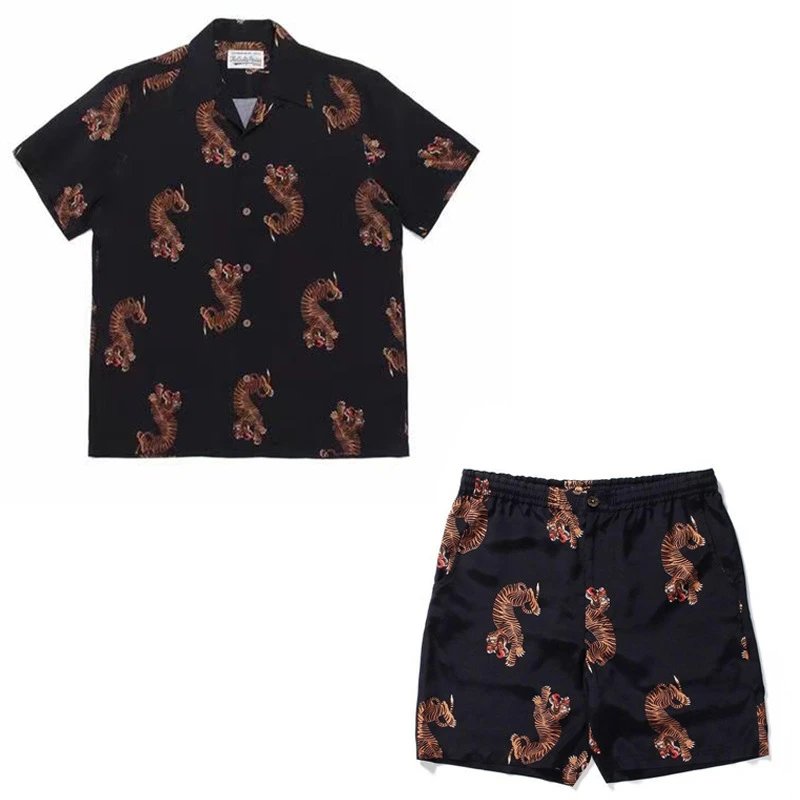 Human Made Tokyo Empire Black Print Shirt and Shorts Set - 32