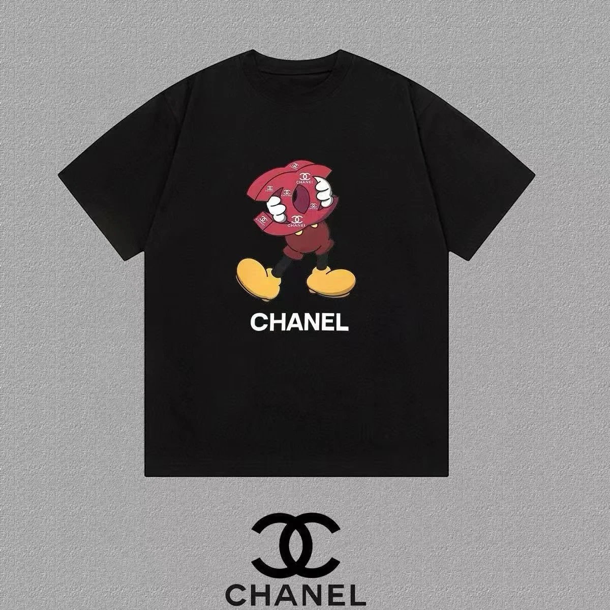Chanel T-Shirts Short-Sleeve Logo Print — 8