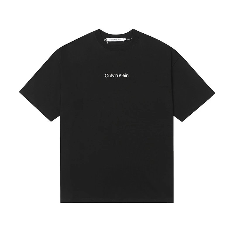 Calvin Klein T-Shirts Logo-print crew-neck short-sleeve — 506 black