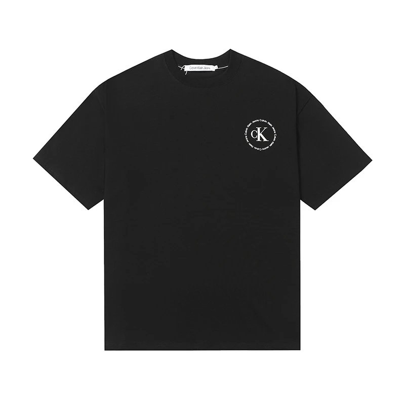 Calvin Klein T-Shirts Logo-print crew-neck short-sleeve — 509 black