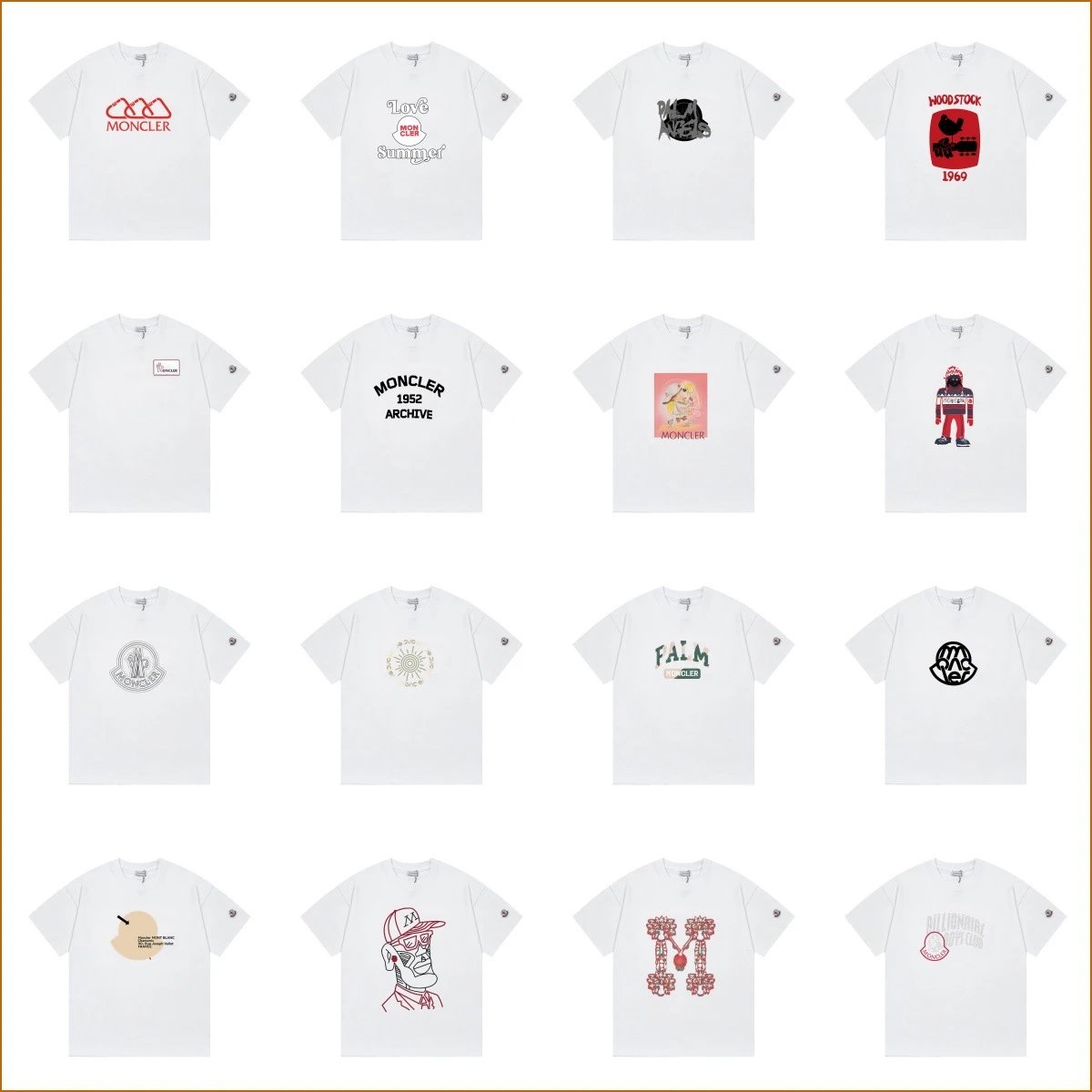 Moncler T-Shirts Short-Sleeve Graphic Print image 2