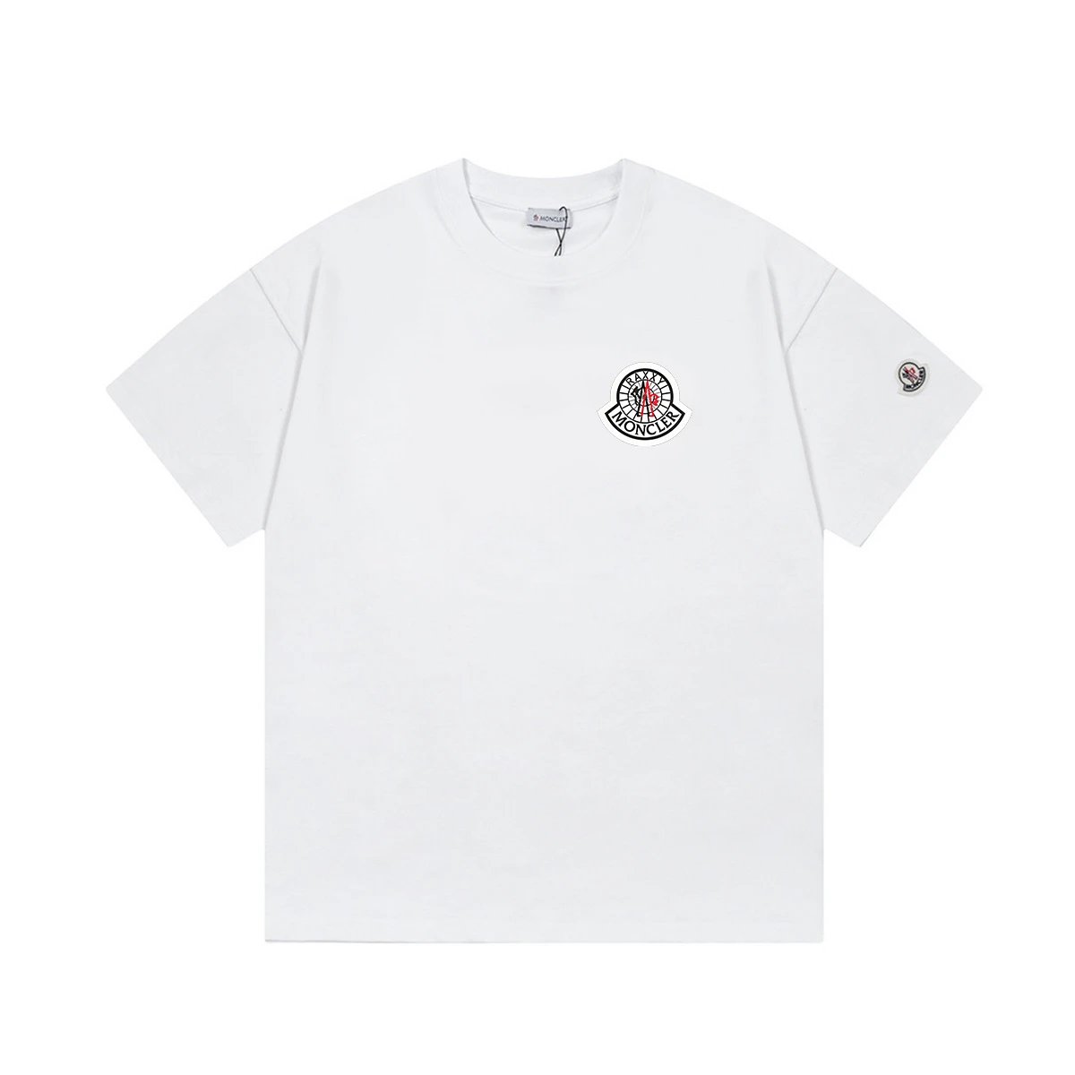 Moncler T-Shirts Short-Sleeve Graphic Print — M 2029 white