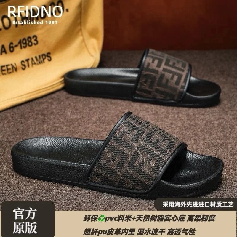 RFIDNO Sandals Monogram Slide — FF Brown