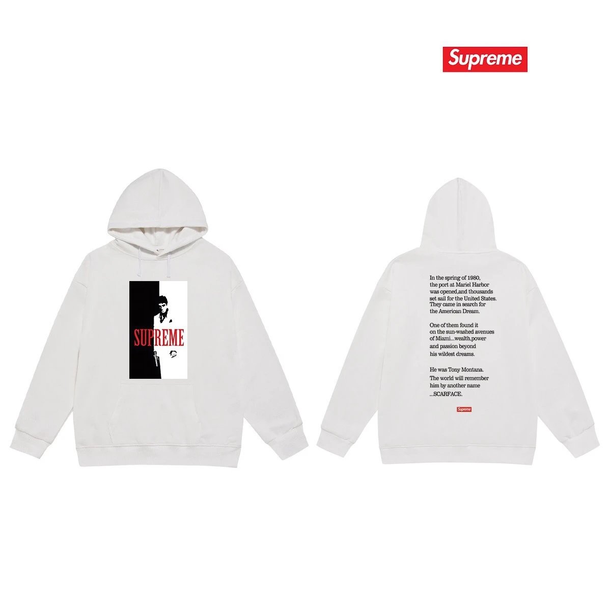 Supreme Hoodies & Sweatshirts Graphic Print Pullover Hoodie — 8