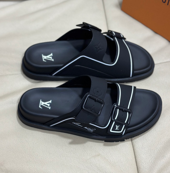 Louis Vuitton Slippers Monogram two-buckle slide sandals — 04